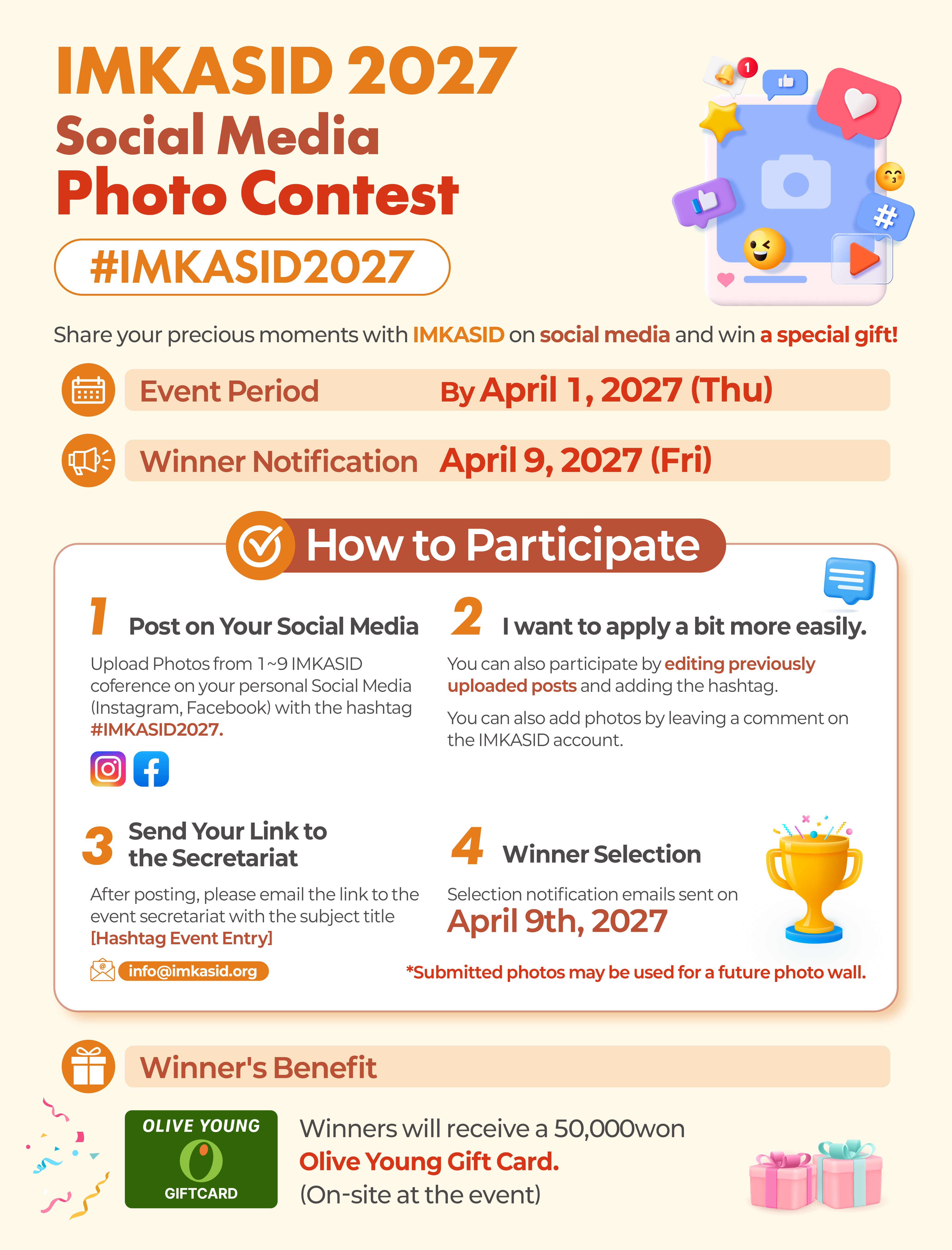 Social Media Hashtag Event. Eng